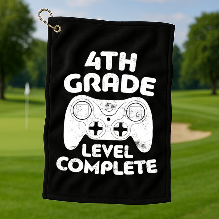 4th Grade Level Complete Video Gamer Graduation Golf Towel