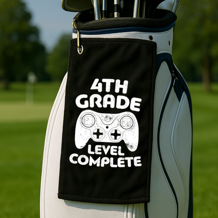 4th Grade Level Complete Video Gamer Graduation Golf Towel