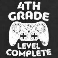 4th Grade Level Complete Video Gamer Graduation Golf Towel
