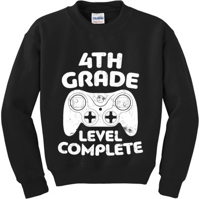 4th Grade Level Complete Video Gamer Graduation Kids Sweatshirt