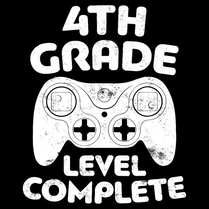 4th Grade Level Complete Video Gamer Graduation Short Acrylic Beanie