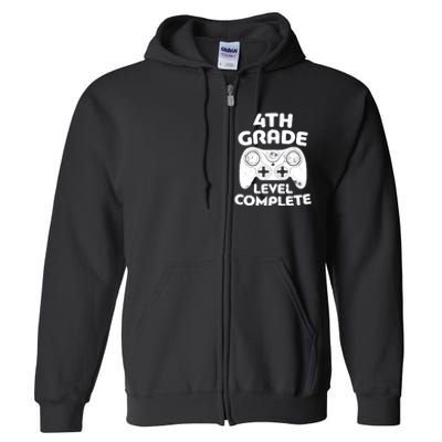 4th Grade Level Complete Video Gamer Graduation Full Zip Hoodie