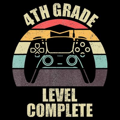 4Th Grade Level Complete Gaming Gamer Graduation T-Shirt