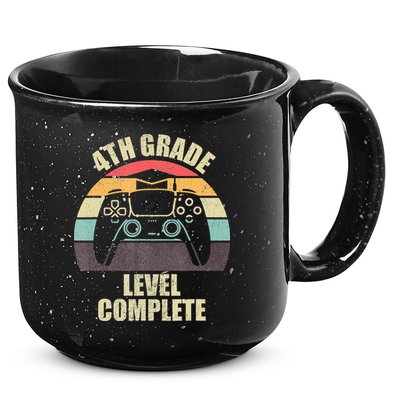4Th Grade Level Complete Gaming Gamer Graduation 15oz Campfire Ceramic Mug