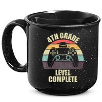 4Th Grade Level Complete Gaming Gamer Graduation 15oz Campfire Ceramic Mug