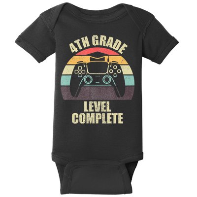 4Th Grade Level Complete Gaming Gamer Graduation Baby Bodysuit