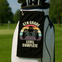 4Th Grade Level Complete Gaming Gamer Graduation Golf Towel