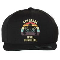 4Th Grade Level Complete Gaming Gamer Graduation Wool Snapback Cap