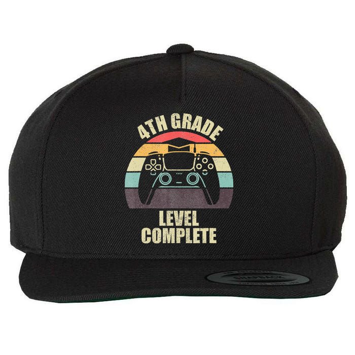 4Th Grade Level Complete Gaming Gamer Graduation Wool Snapback Cap