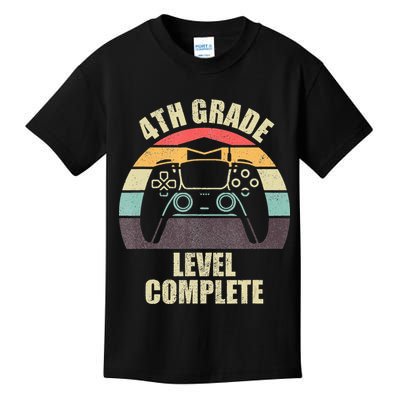 4Th Grade Level Complete Gaming Gamer Graduation Kids T-Shirt