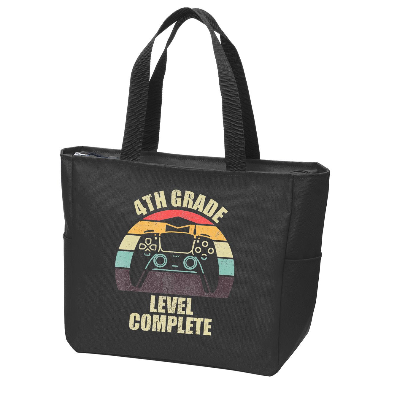 4Th Grade Level Complete Gaming Gamer Graduation Zip Tote Bag