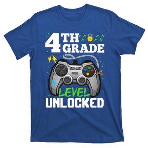 4Th Grade Level Unlocked Video Game Team Fourth Grade Cool Gift T-Shirt