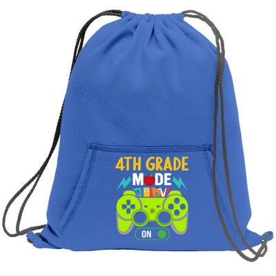 4Th Grade Mode On Gamer Back To School First Days Meaningful Gift Sweatshirt Cinch Pack Bag