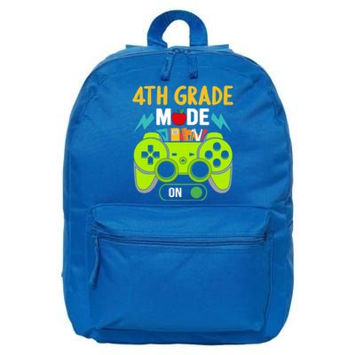 4Th Grade Mode On Gamer Back To School First Days Meaningful Gift 16 in Basic Backpack