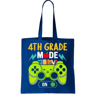 4Th Grade Mode On Gamer Back To School First Days Meaningful Gift Tote Bag