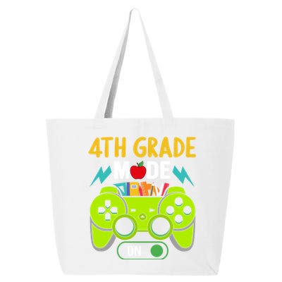 4Th Grade Mode On Gamer Back To School First Days Meaningful Gift 25L Jumbo Tote