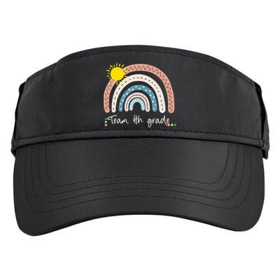 4Th Grade Of Team PreK Squad Crew Teacher Rainbow Adult Drive Performance Visor