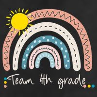 4Th Grade Of Team PreK Squad Crew Teacher Rainbow Adult Drive Performance Visor