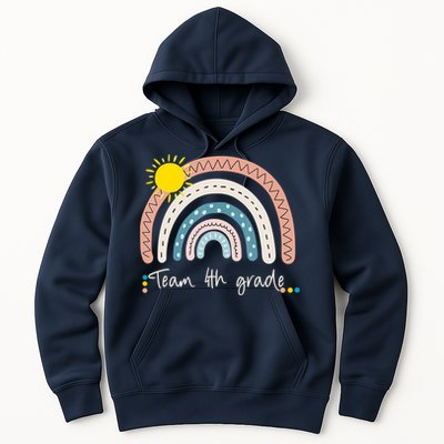 4Th Grade Of Team PreK Squad Crew Teacher Rainbow Hoodie