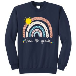 4Th Grade Of Team PreK Squad Crew Teacher Rainbow Sweatshirt