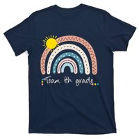 4Th Grade Of Team PreK Squad Crew Teacher Rainbow T-Shirt