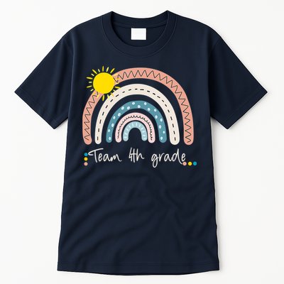 4Th Grade Of Team PreK Squad Crew Teacher Rainbow Tall T-Shirt