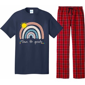 4Th Grade Of Team PreK Squad Crew Teacher Rainbow Pajama Set