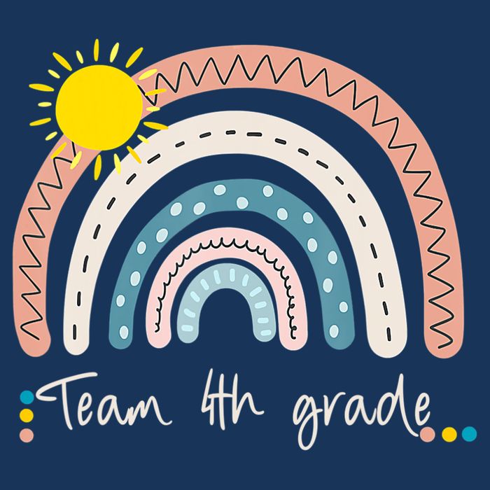 4Th Grade Of Team PreK Squad Crew Teacher Rainbow 16 in Basic Backpack