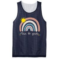 4Th Grade Of Team PreK Squad Crew Teacher Rainbow Mesh Reversible Basketball Jersey Tank