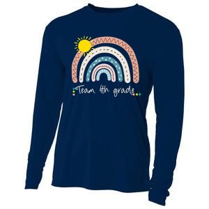 4Th Grade Of Team PreK Squad Crew Teacher Rainbow Cooling Performance Long Sleeve Crew