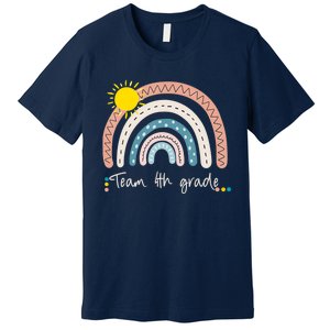 4Th Grade Of Team PreK Squad Crew Teacher Rainbow Premium T-Shirt