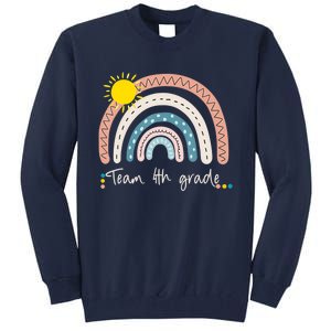 4Th Grade Of Team PreK Squad Crew Teacher Rainbow Tall Sweatshirt