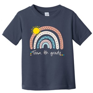 4Th Grade Of Team PreK Squad Crew Teacher Rainbow Toddler T-Shirt