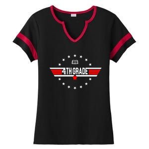 4th Grade Pilot Back To School Ladies Halftime Notch Neck Tee