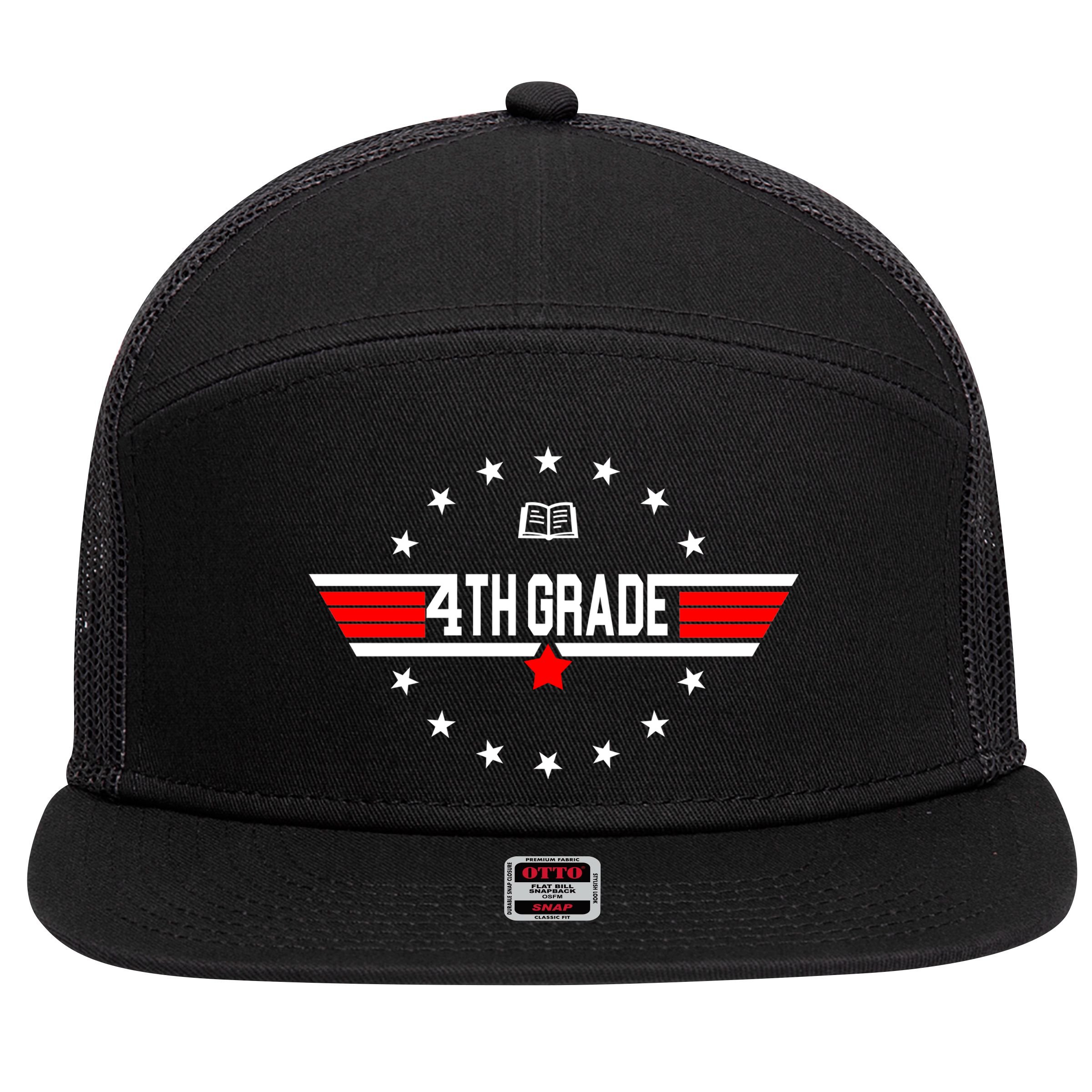 4th Grade Pilot Back To School 7 Panel Mesh Trucker Snapback Hat