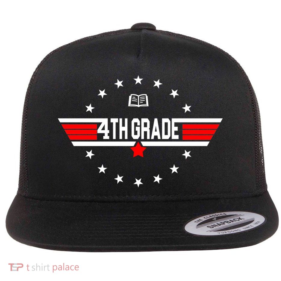 4th Grade Pilot Back To School Flat Bill Trucker Hat