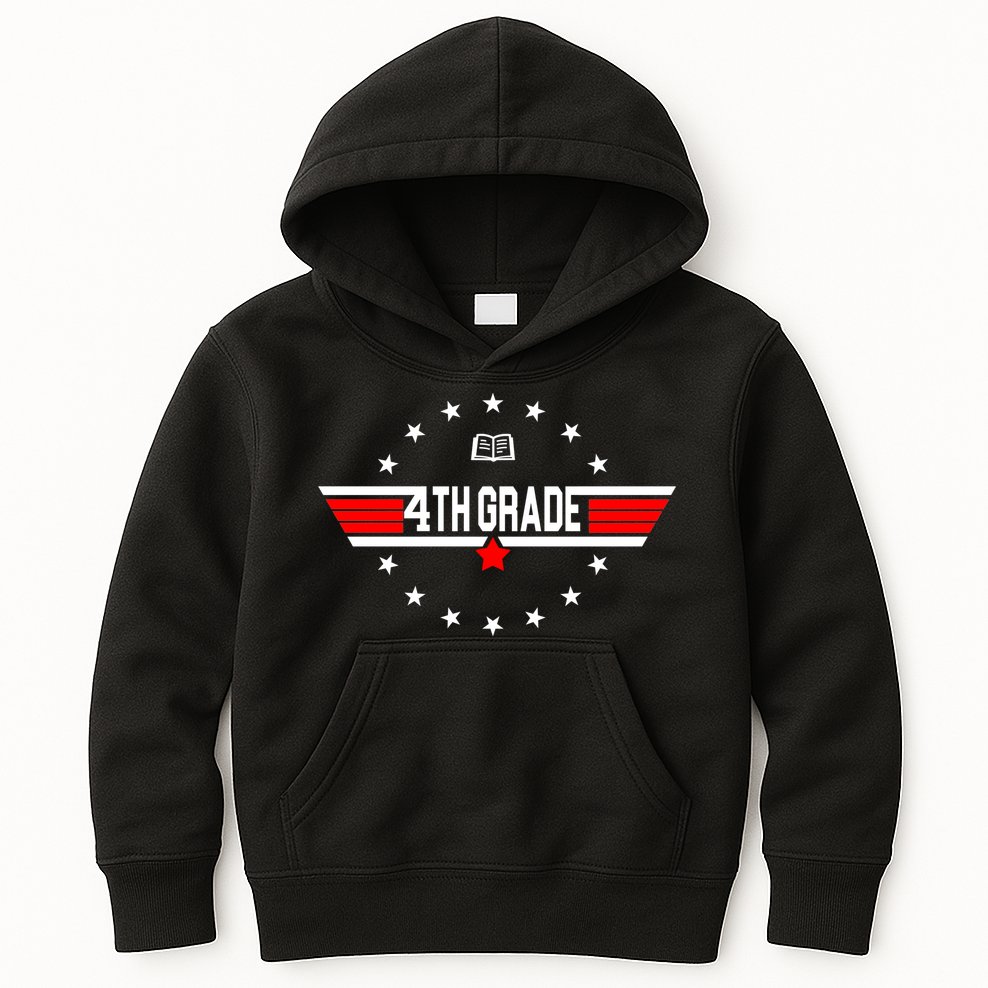 4th Grade Pilot Back To School Kids Hoodie