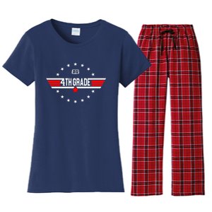 4th Grade Pilot Back To School Women's Flannel Pajama Set