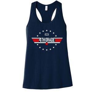 4th Grade Pilot Back To School Women's Racerback Tank