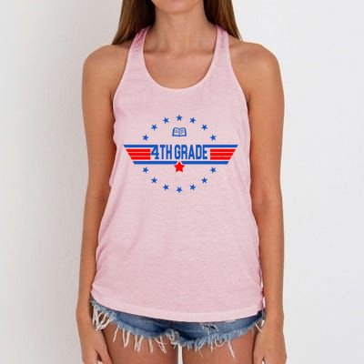 4th Grade Pilot Back To School Women's Knotted Racerback Tank