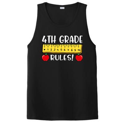 4Th Grade Rules Funny Back To School Fourth Grade Teacher Gift PosiCharge Competitor Tank