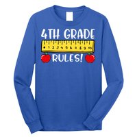 4Th Grade Rules Funny Back To School Fourth Grade Teacher Gift Long Sleeve Shirt