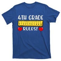 4Th Grade Rules Funny Back To School Fourth Grade Teacher Gift T-Shirt