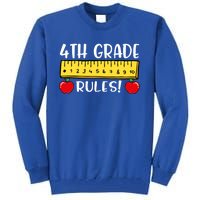 4Th Grade Rules Funny Back To School Fourth Grade Teacher Gift Tall Sweatshirt