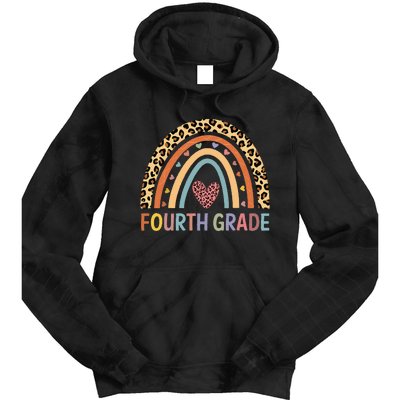 4th Grade Rainbow Teacher Team Fourth Grade Squad Women Tie Dye Hoodie