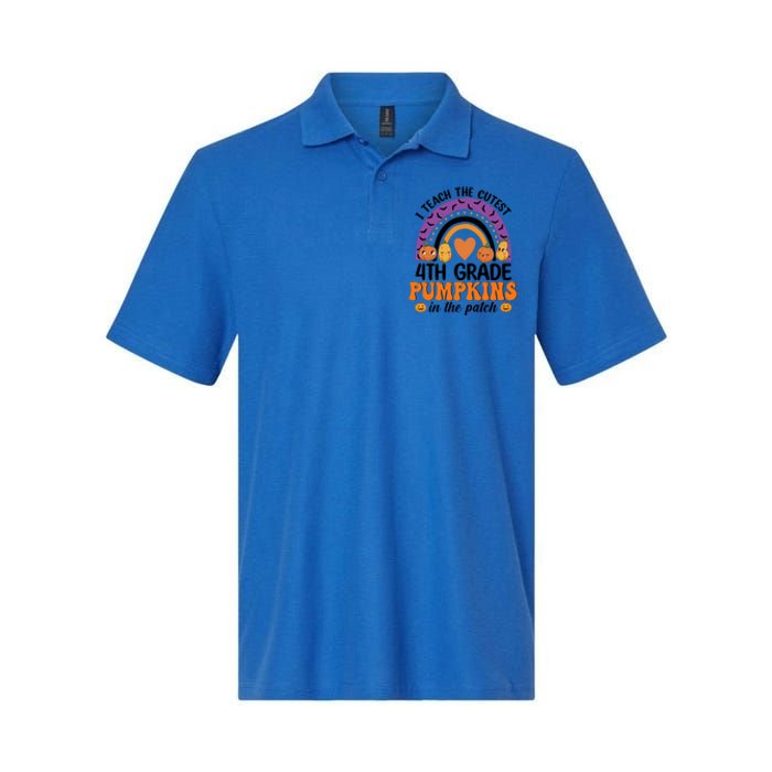 4Th Grade Rainbow I Teach The Cutest Pumpkins In The Patch Gift Softstyle Adult Sport Polo