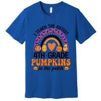 4Th Grade Rainbow I Teach The Cutest Pumpkins In The Patch Gift Premium T-Shirt