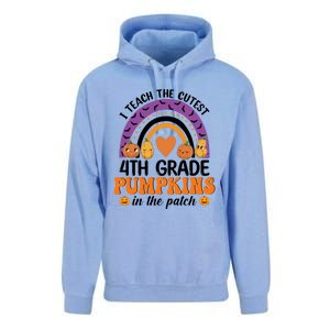 4Th Grade Rainbow I Teach The Cutest Pumpkins In The Patch Gift Unisex Surf Hoodie