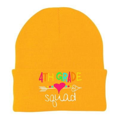 4th Grade Squad Fourth Teacher Student Team Back To School Gift Knit Cap Winter Beanie