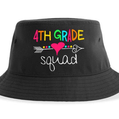 4th Grade Squad Fourth Teacher Student Team Back To School Gift Sustainable Bucket Hat